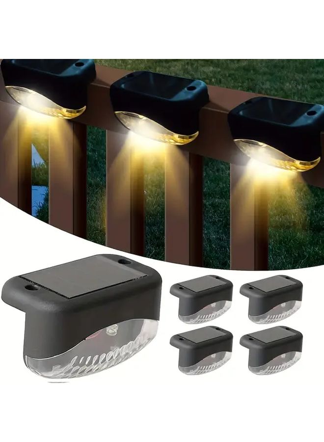 4 Pack Solar Outdoor Wall Lights Warm White Motion Spotlights For Garden Driveway - Image 5