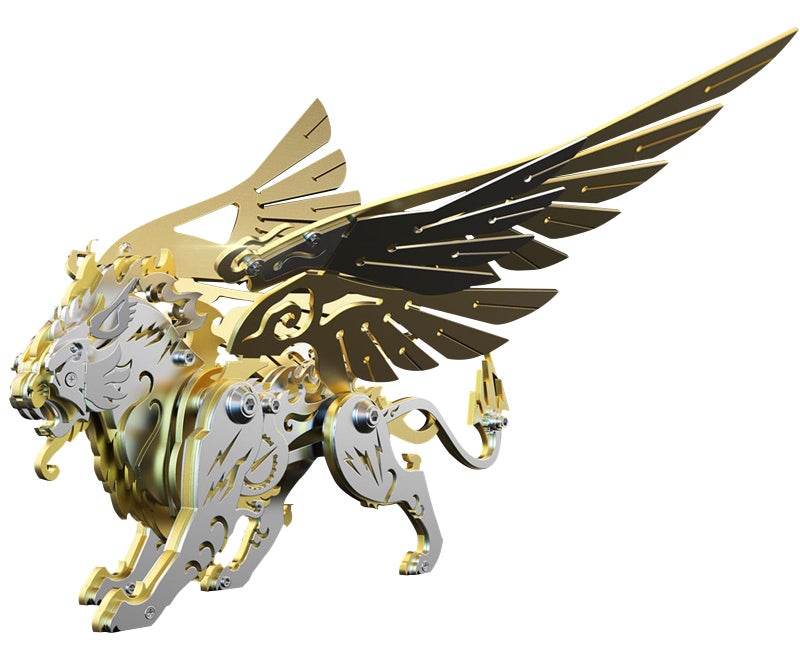 FILASLFT 3D Metal Puzzles for Adults 3D Metal Model Kits Mechanical Golden White Tiger Steel 3D Puzzles Stainless Steel Ornaments for Adults Home Decor Art Craft Gifts Toys.  - Image 1