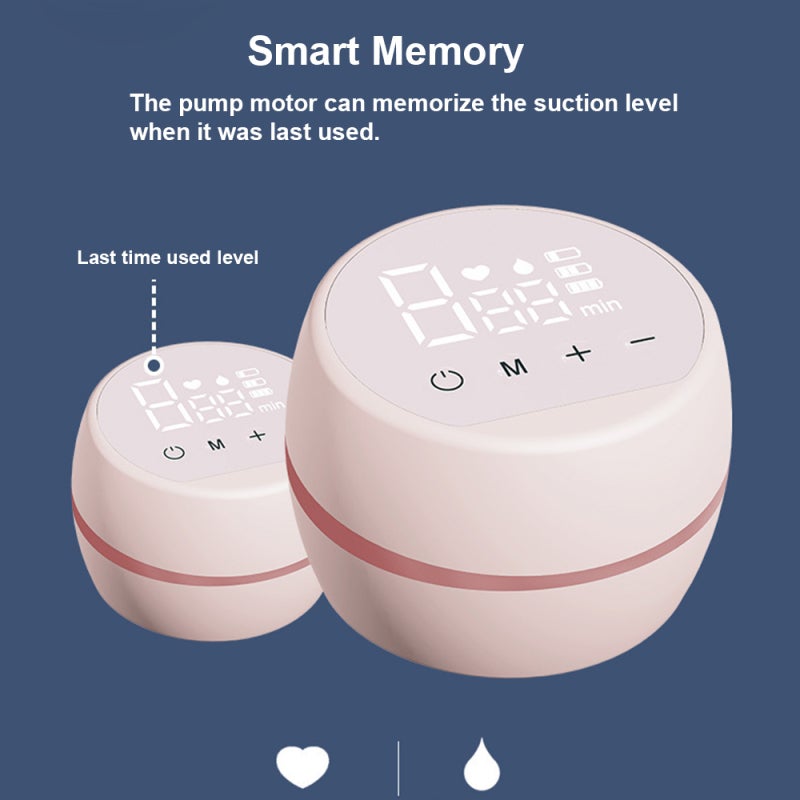 مضخة ثدي كهربائية قابلة للارتداء: لون أبيض، تصميم متكامل بشاشة LED، 2 وضعيات و9 مستويات امتصاص - منع التدفق العكسي، انخفاض مستوى الضوضاء، بطارية قابلة لإعادة الشحن للأمهات المرضعات أثناء التنقل - Image 5