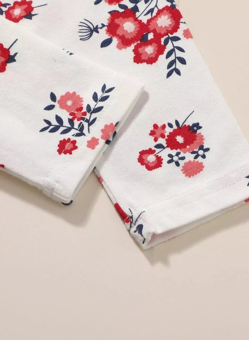 Baby Girl 2pcs Floral Print Pants  - Image 3