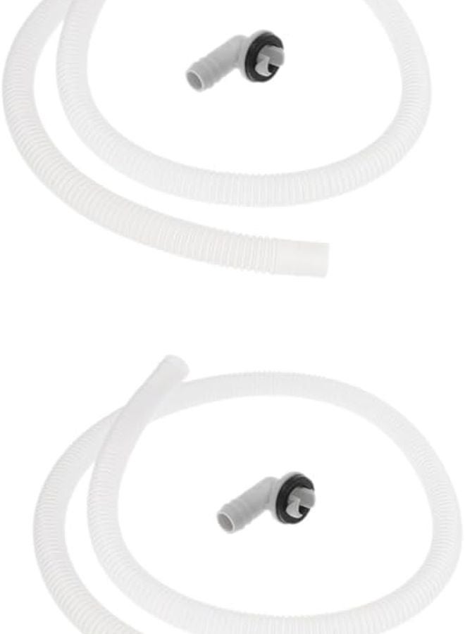 2 مجموعات من مجموعة تصريف مكيف الهواء، تركيب الكوع لوحدات النافذة والمنفصلة مع ختم خرطوم الفينيل - Image 1