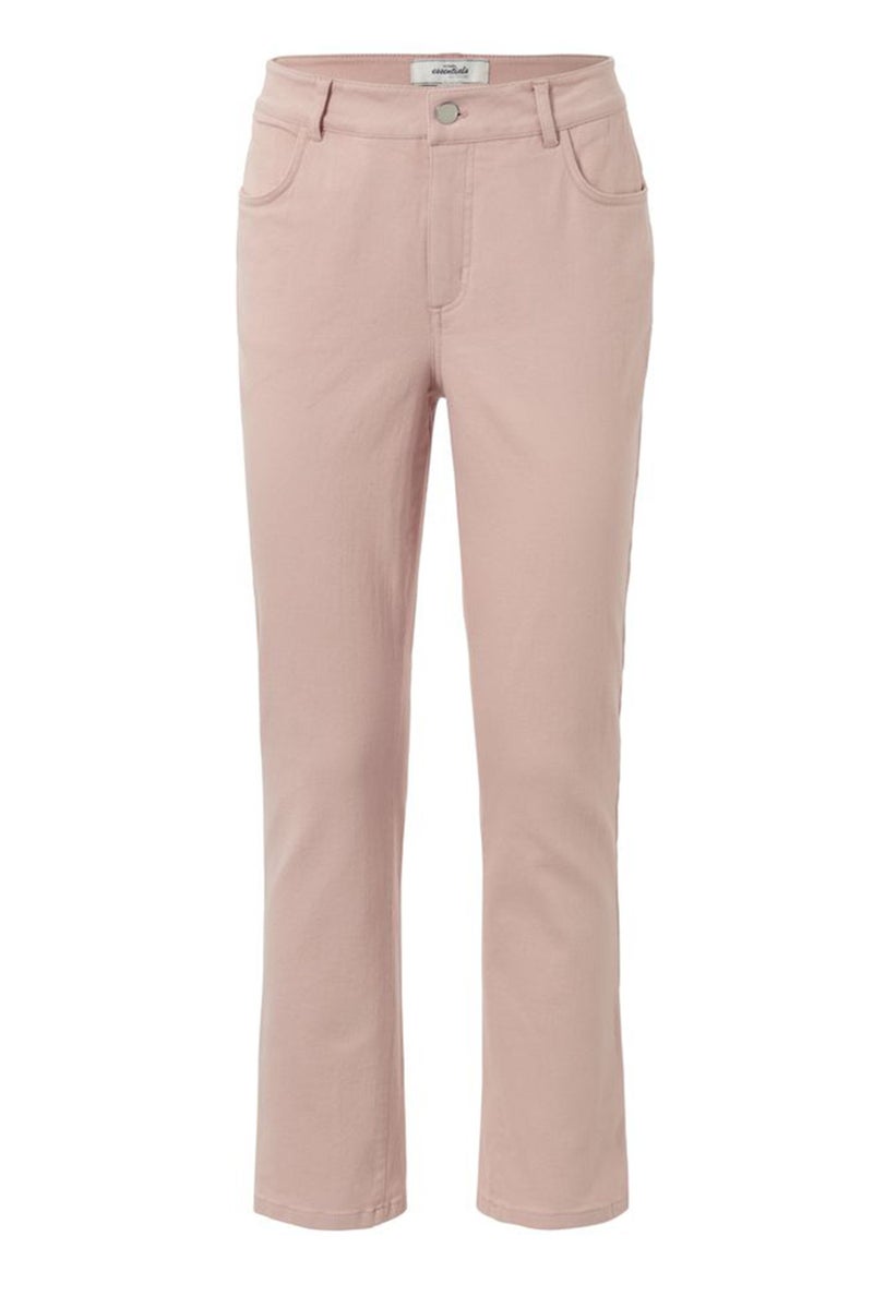 Tchibo Women Straight Fit Plain Stretchable Denim Jeans, Peach - Image 2