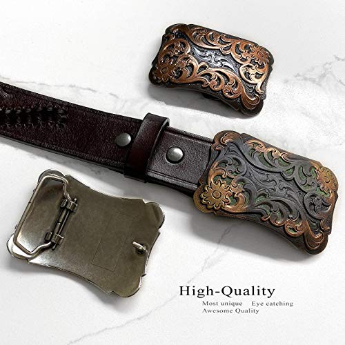 Belts.com HA0038 Western Floral Scroll Engraved Belt Buckle Fits 1-1/2"(38mm) Belt (Antique Silver) - Image 5