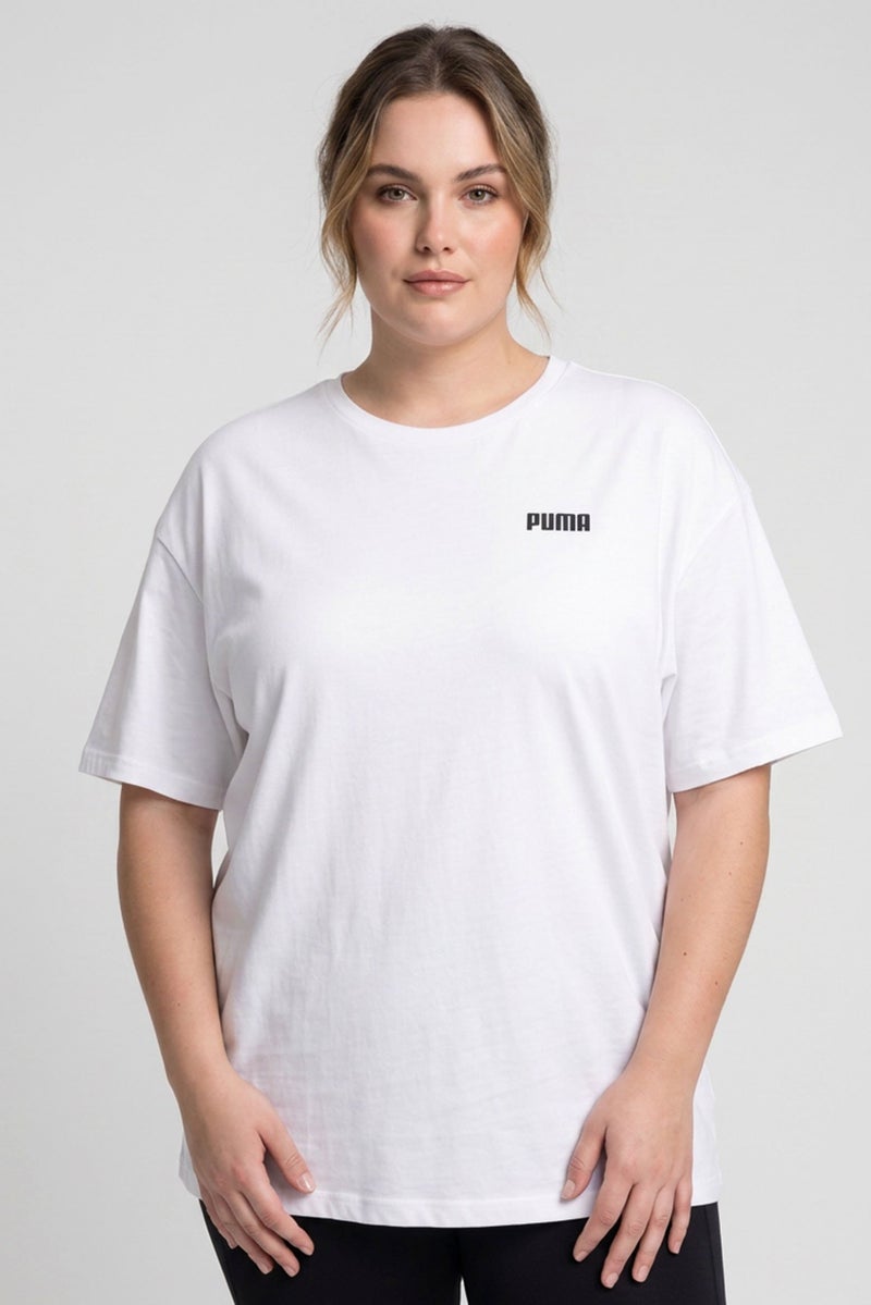 PUMA Women Relaxed Fit Short Sleeve Outdoor T-Shirt, White - Image 1