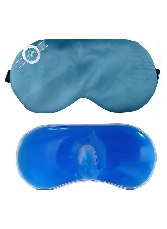 EPISKEY PRIMIUM VELVET Cooling Gel Relaxing Eye Sleep Mask for Dark Circles, Dry Eyes, Cooling Eyes, Pain Relief, Redness, Eye Patches, Sleeping Cool Pad Suitable for All Family Members Sleeping Mask Sky Blue (SB-GL) - Image 1