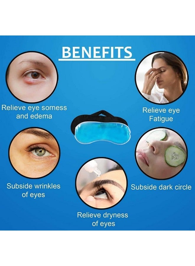 EPISKEY PRIMIUM VELVET Cooling Gel Relaxing Eye Sleep Mask for Dark Circles, Dry Eyes, Cooling Eyes, Pain Relief, Redness, Eye Patches, Sleeping Cool Pad Suitable for All Family Members Sleeping Mask Sky Blue (SB-GL) - Image 2