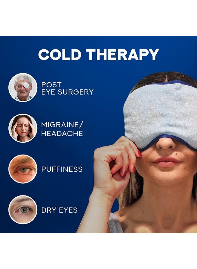 EPISKEY PRIMIUM VELVET Cooling Gel Relaxing Eye Sleep Mask for Dark Circles, Dry Eyes, Cooling Eyes, Pain Relief, Redness, Eye Patches, Sleeping Cool Pad Suitable for All Family Members Sleeping Mask Sky Blue (SB-GL) - Image 3