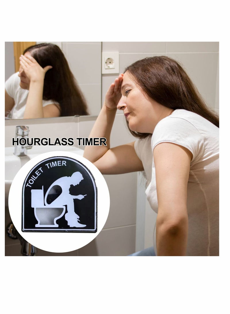 SYOSI 5 Minutes Toilet Hourglass Sand Timer, Sand Clock with Funny Prints for Bathroom and Toilet, Sandglass with Establish a View of Time, Funny Gifts - Image 4