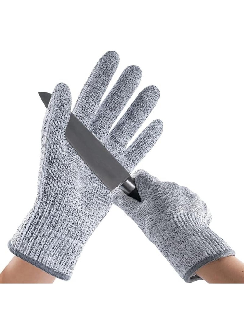 Five pairs of cut-resistant gloves with five levels of protection, food-grade, and comfortable, breathable material for kitchen, cooking, and woodworking. - Image 2