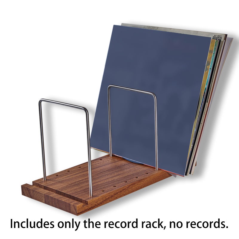 Vinyl Record Storage Holder Adjustable Solid Wood Record Stand for Albums 50-75 LP Vinyl Rack Organizer Record Display - Image 4