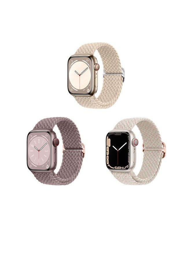 Ump 3Pack for Apple Watch Band 41mm 40mm 38mm Nylon Woven Strap for iWatch Series Ultra/8/7/SE/6/5/4/3/2/1  - Image 1