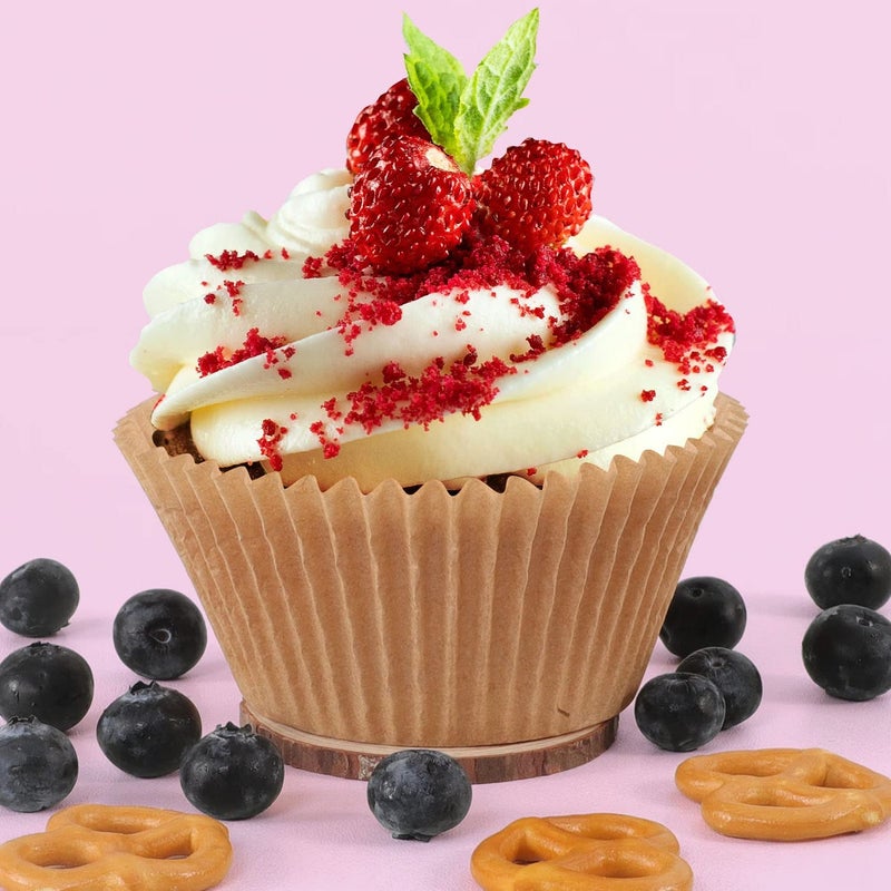Caperci Jumbo Cupcake Liners Natural Muffin Baking Cups 300-Count, No Smell, Food Grade, Upgraded Grease-Proof Paper (Natural) - Image 3