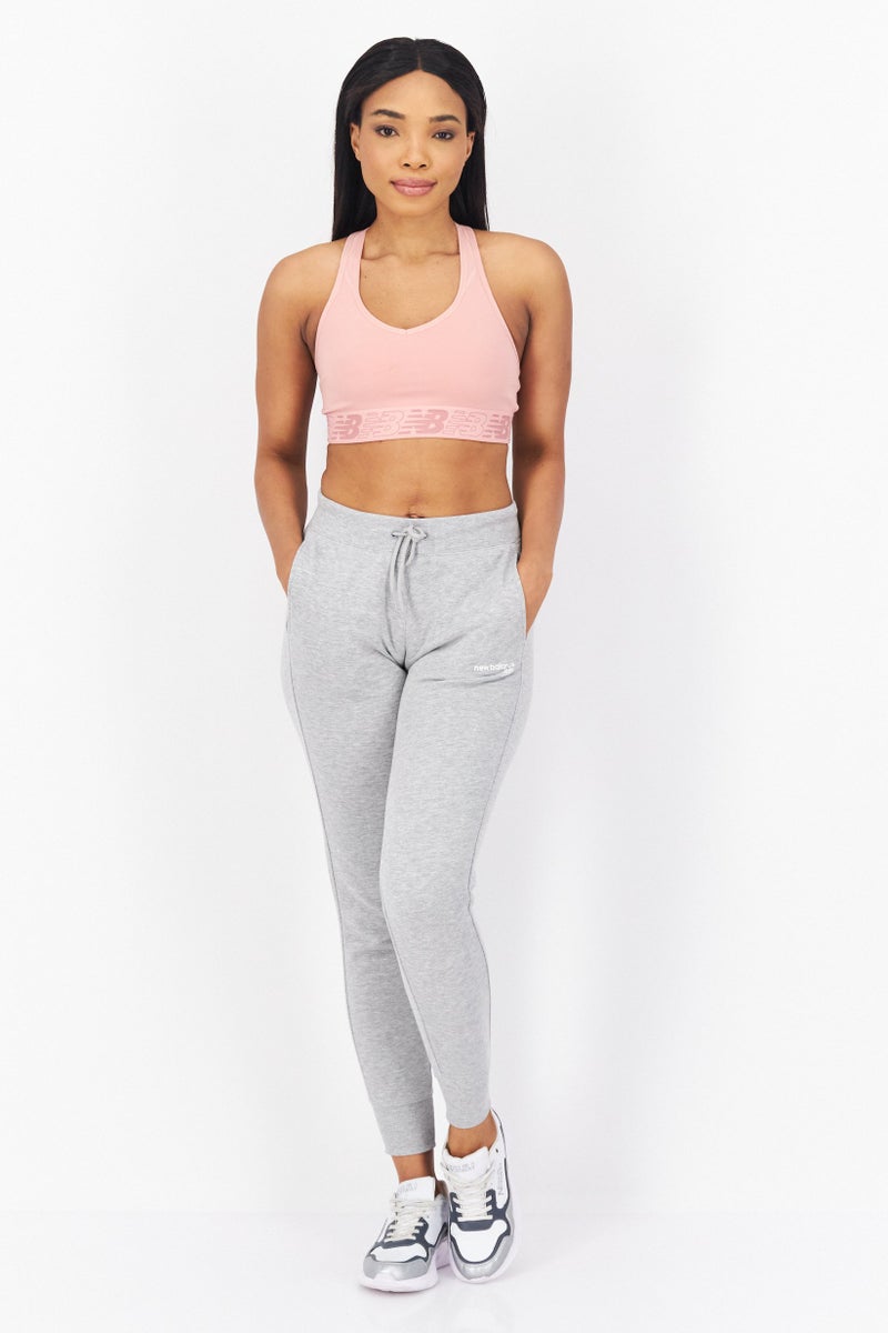 New Balance Women Brand Logo Non-Padded Sports Bra, Peach  - Image 4