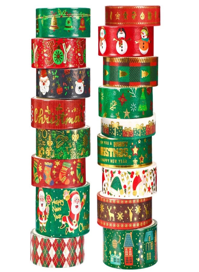 SANNIX 17 Rolls Christmas Washi Tape Holiday Decorative Washi Tapes 4 Sizes - Image 1