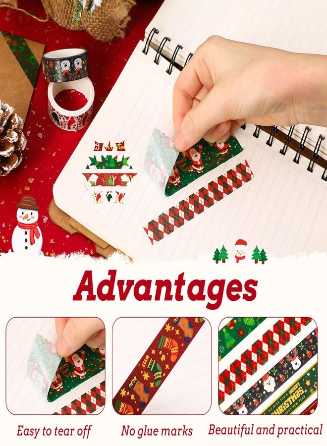 SANNIX 17 Rolls Christmas Washi Tape Holiday Decorative Washi Tapes 4 Sizes - Image 4