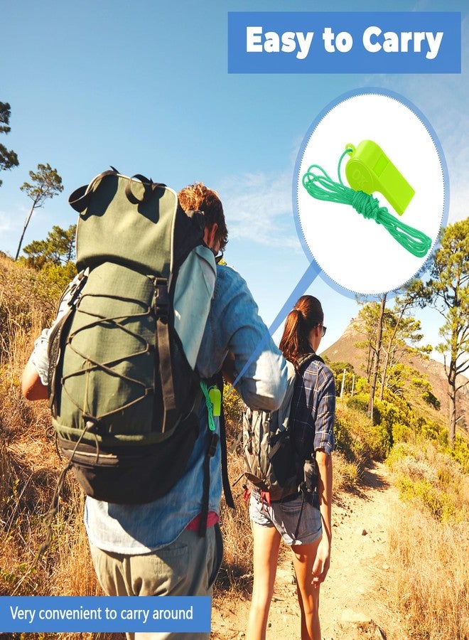 Arrowbash 300 Pcs Plastic Whistles Bulk with Lanyard Loud Crisp Sound Sports Whistle for Christmas Birthday Party Goody Bag Fillers Referees Coaches Survival Emergency Camping, 5 Brilliant Colors - Image 5