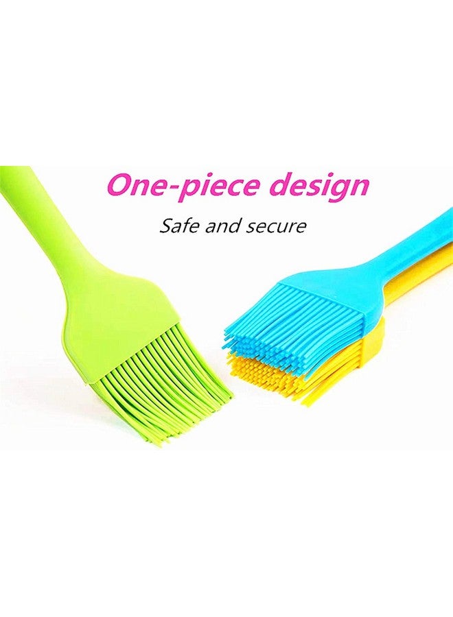 P-Plus International Silicone Basting Brush Set,Stainless Steel Basting Brush with Silicone Bristles for BBQ/Grilling/Pastry Kitchen Oil Brush for Dosa Tawa Pastry (Pack 1(8 inch) Silicone Green) - Image 2