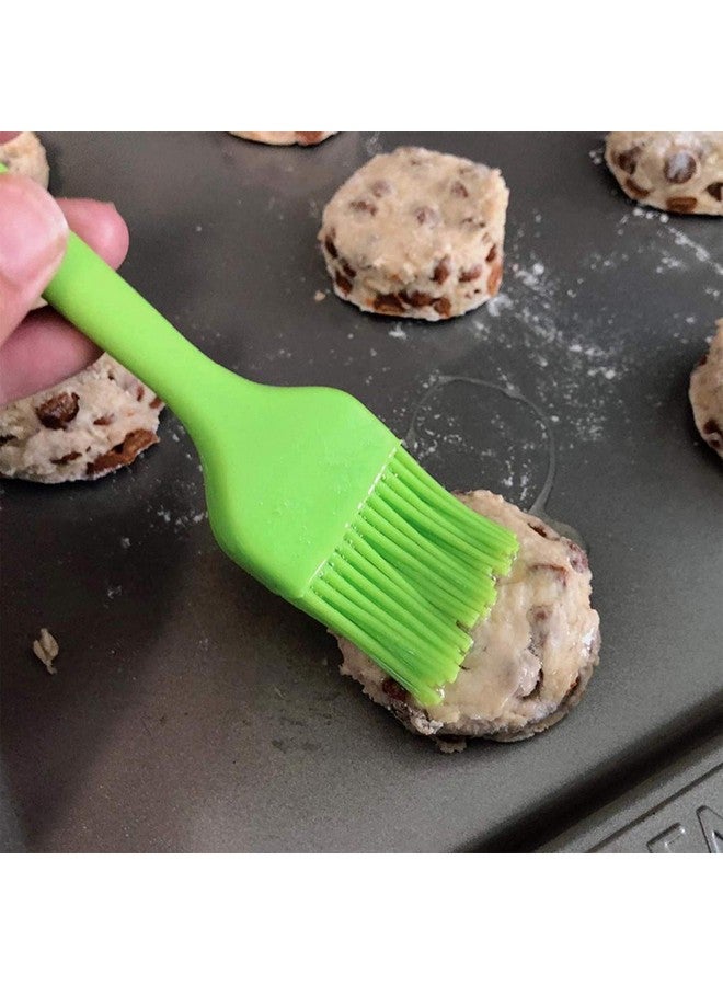 P-Plus International Silicone Basting Brush Set,Stainless Steel Basting Brush with Silicone Bristles for BBQ/Grilling/Pastry Kitchen Oil Brush for Dosa Tawa Pastry (Pack 1(8 inch) Silicone Green) - Image 3
