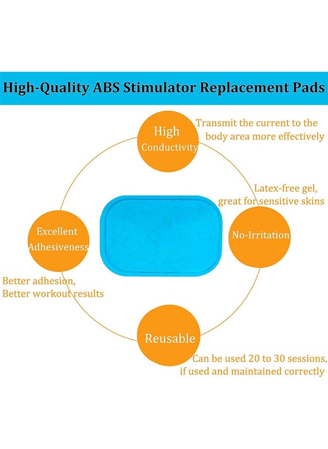 Arabest ABS Gel Pads, 50 Pcs/25 Packs Pads Abs Trainer Replacement Gel Sheet for Abdominal Muscle Trainer, Accessory for Ab Workout Toning Belt  - Image 2