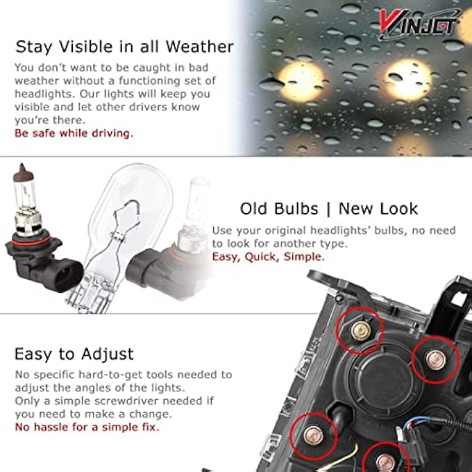 Winjet Compatible With 20142015 Chevrolet Silverado 1500 Led Drl Bar Projector Headlights Chrome Wj100382C01 - Image 3