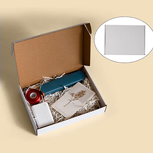 Sodissa 11x8x2 Inches Shipping Boxes Pack of 25, White Corrugated Cardboard Boxes for Small Bussiness - Image 4