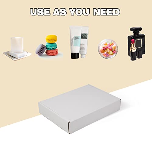 Sodissa 11x8x2 Inches Shipping Boxes Pack of 25, White Corrugated Cardboard Boxes for Small Bussiness - Image 5