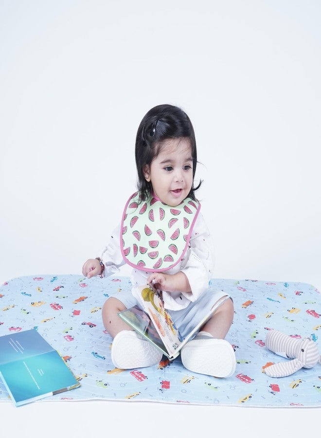 Happy Matty مجموعة مرايل رضاعة الأطفال من هابي ماتي، سريعة الجفاف وقابلة للغسل، 3 قطع، متعددة الألوان، من 0 إلى 3 سنوات، بتصميمات قطة وأناناس وبطيخ، حجم كبير (28 سم × 20 سم). - Image 4