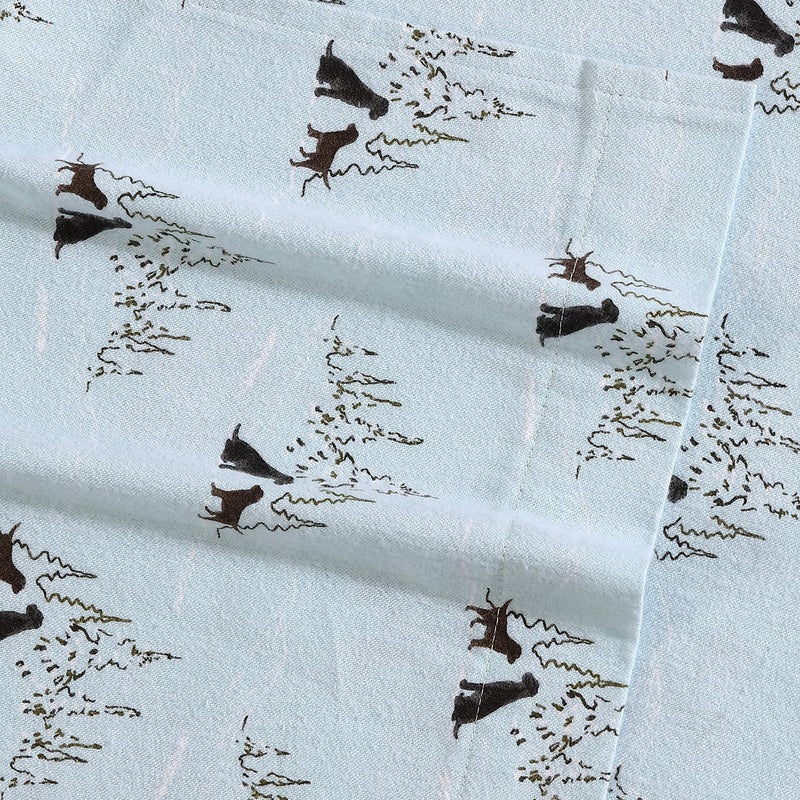 Eddie Bauer - Full Sheet Set  Warm Breathable Cotton Flannel Bedding with Deep Pockets  Brushed for Extra Softness  Cozy Home Decor  Oeko-Tex Certified (Dog Friends Blue  Full) - Image 4