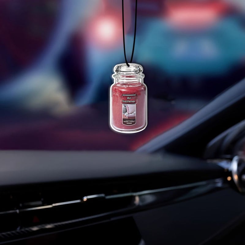 Home Sweet Home Jar Shaped Car Air Freshener 3 Pcs Random Scented Paper Pieces Natural Perfumed Rearview Mirror Decorative Car Interior Pendant Christmas Gift - Image 2