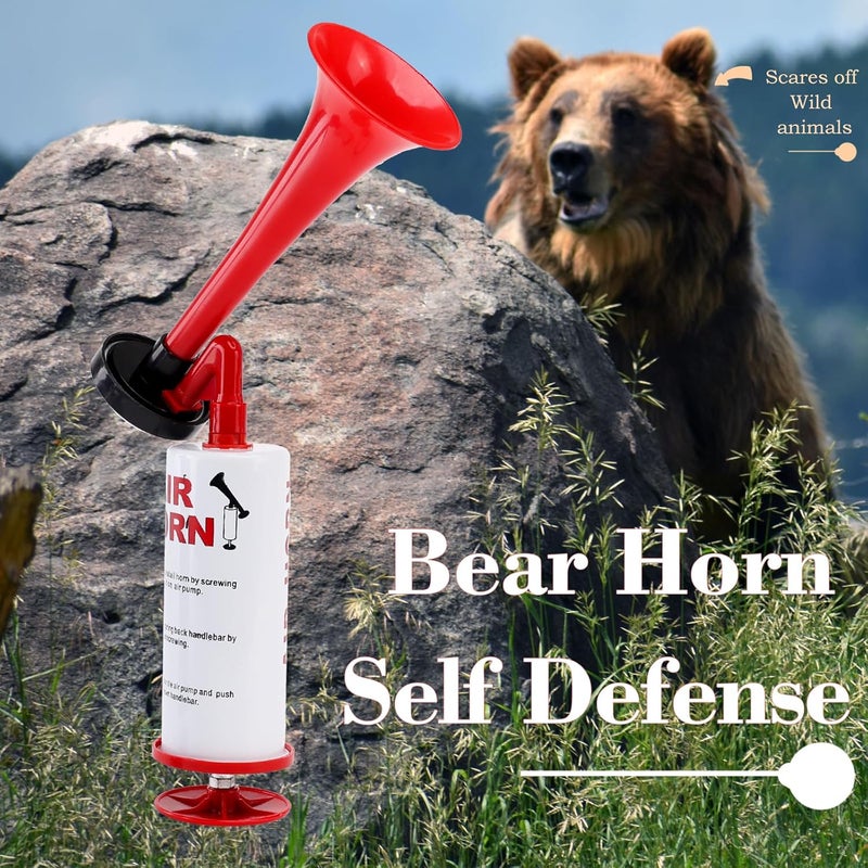 AOLIHAN Handheld Air Horn, Aluminum+ABS Portable Handheld Air Pump Horn, Loud Noise Maker Safety Horn for Boats Cars Sporting Events Camping Universal Reusable Eco-Friendly - Image 3