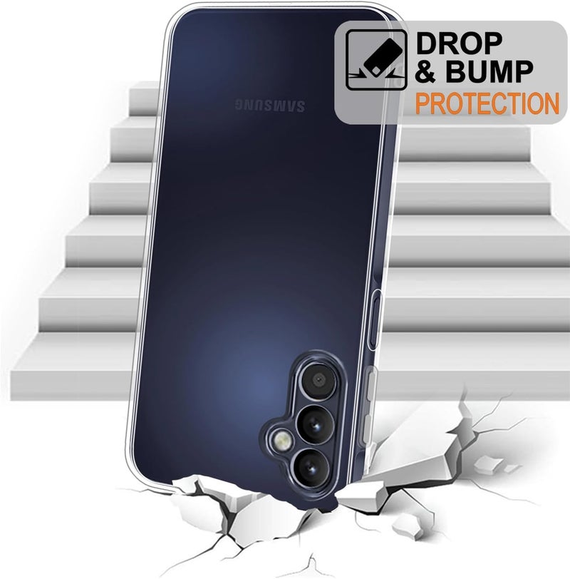 Nishtech غطاء خلفي شفاف هجين ناعم رفيع مضاد للغبار لجهاز سامسونج جالاكسي M15 5G و F15 5G مع حماية للكاميرا - Image 3