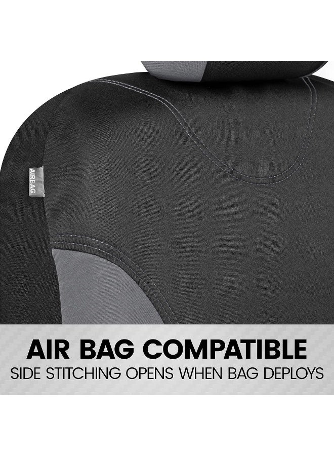 Bdk Ultrasleek Gray Seat Covers For Cars Full Set - Image 5