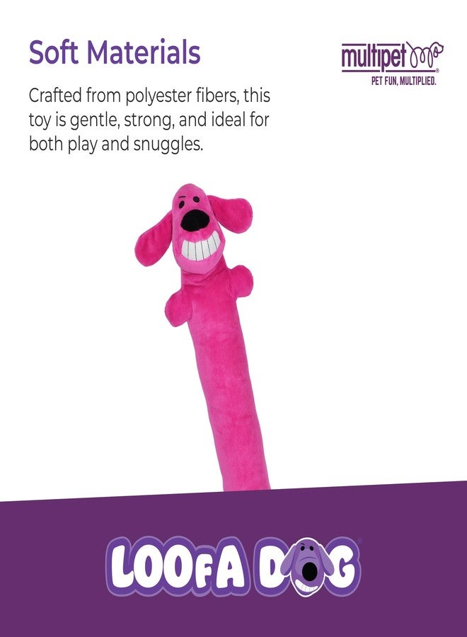 Multipet Original Loofa Dog Plush Toy - Squeaky Toy for All Dogs - Extra Soft Plush - Stuffed Animal Dog Toys for Playing (1 Count, 24”, Random Color Surprise) - Image 2