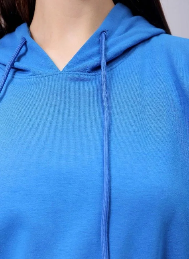 Freehand  Women Regular Fit Solid Hooded Neck Long Sleeve Balloon Sweatshirt for Women | Best Price UAE