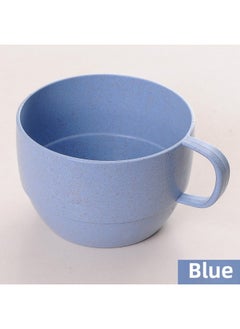 Generic Wheat Straw Coffee Cup Creative Household Small Fresh Milk Cup Gift Wheat Flavor Plastic Cup Mouthwash Cup Wholesale-Color:Blue-Capacity:300-450ml #400 A Box  - Image 1