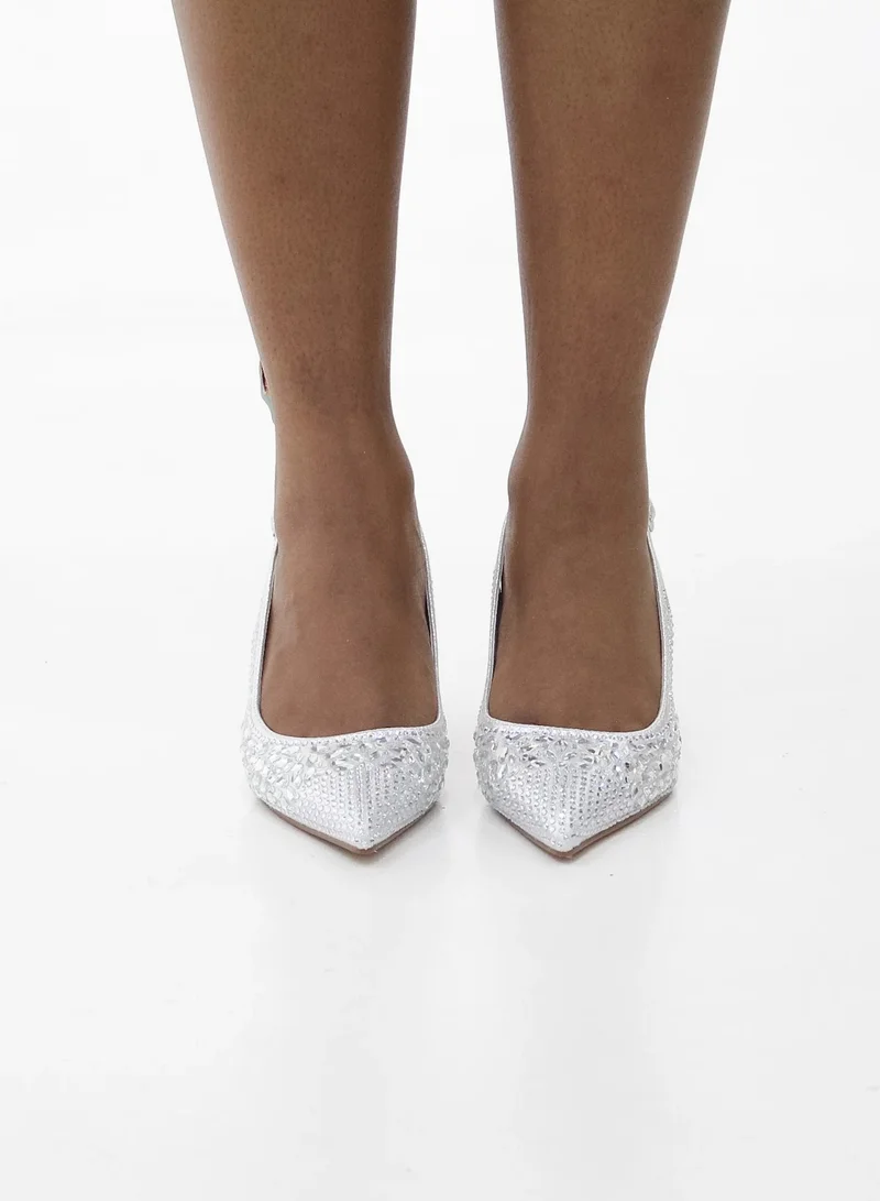 LAMARAPARIS  WOW CLOSED-TOE CRYSTAL EMBELLISHED SLING BACK for Women | Best Price UAE