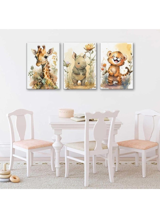 موان تابلوه حائط اطفال 3 قطع 30×40 سم لكل قطعة - سمك 30 مم - طباعة ديجيتال بطبقة UV - لاصق ذاتي سهل التركيب- خامات امنه - Image 4