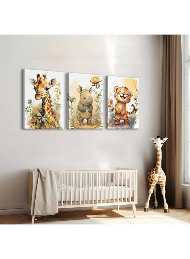 موان تابلوه حائط اطفال 3 قطع 30×40 سم لكل قطعة - سمك 30 مم - طباعة ديجيتال بطبقة UV - لاصق ذاتي سهل التركيب- خامات امنه - Image 5