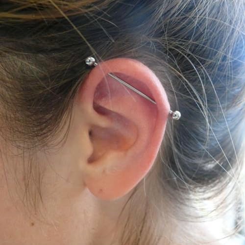 FifthCue FIFTH CUE 14GA Basic 316L Surgical Steel Industrial Barbell (14G 1.6mm) - 1-1/2" (38mm) MOST POPULAR - Image 4