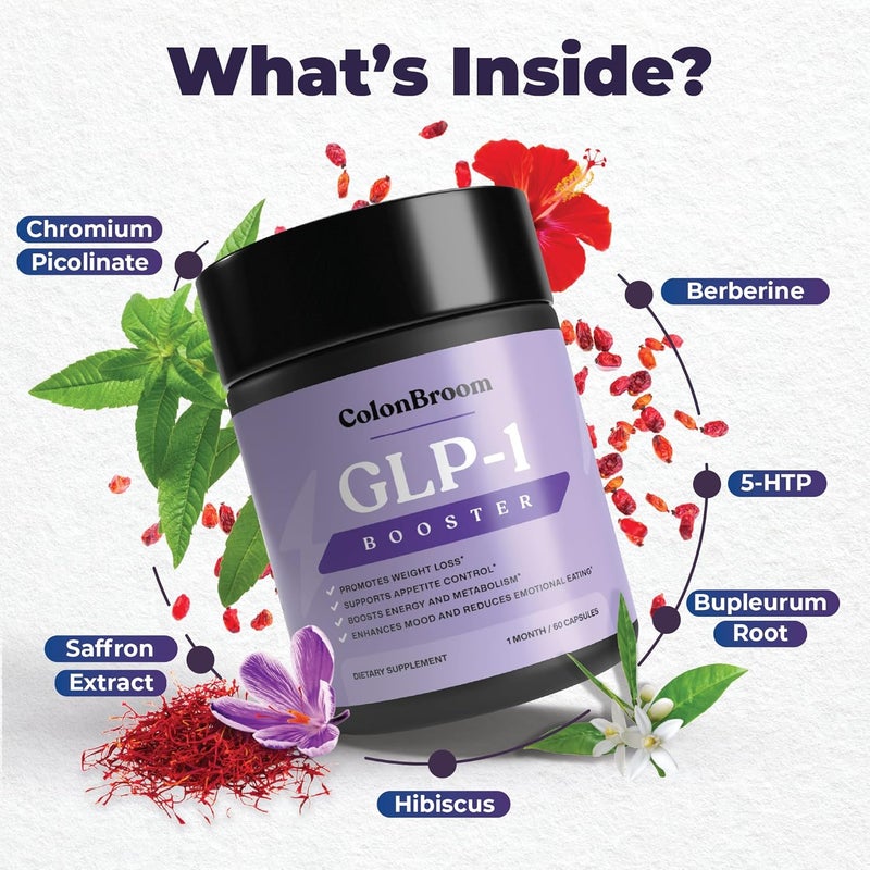 ColonBroom GLP1 Weight Management Supplement for Women  Men  GLP1 Supports Gut Health Metabolic Wellness  Appetite Regulation for Diet  Vegan GlutenFree NonGMO Diet Fiber Capsules  60 Count - Image 4