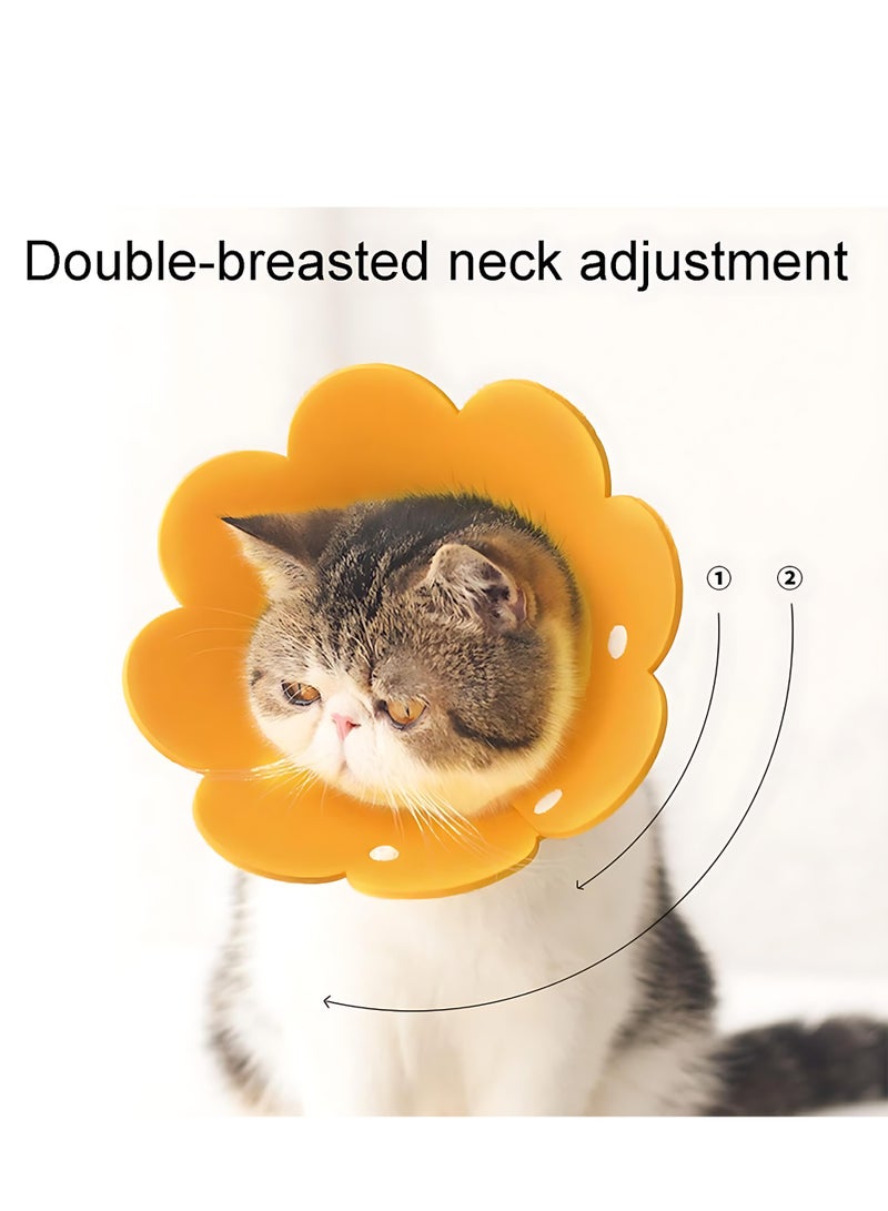 المي هومي طوق حماية القطط قابل للتعديل – طوق إليزابيث ناعم وخفيف للقطط بوزن 3–5 كجم – طوق تعافي للقطط بعد الجراحة والعناية والتنظيف والاستحمام – يمنع اللعق والعض والخدش – تصميم قابل للقص - Image 2