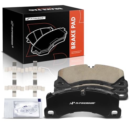 A-Premium Front Ceramic Disc Brake Pads Set Compatible with Porsche and Volkswagen Models - Cayenne 2008-2016, Macan 2016-2017, Panamera 2010-2016, Touareg 2010-2017, 4 Pcs - Image 1