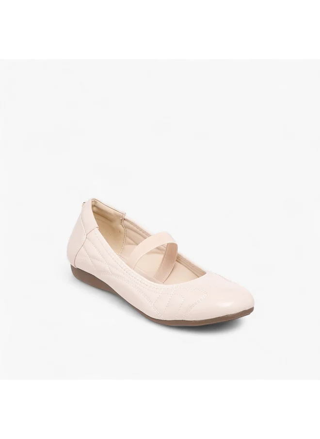 Celeste Women's Textured Ballerina Shoes with Elasticated Strap