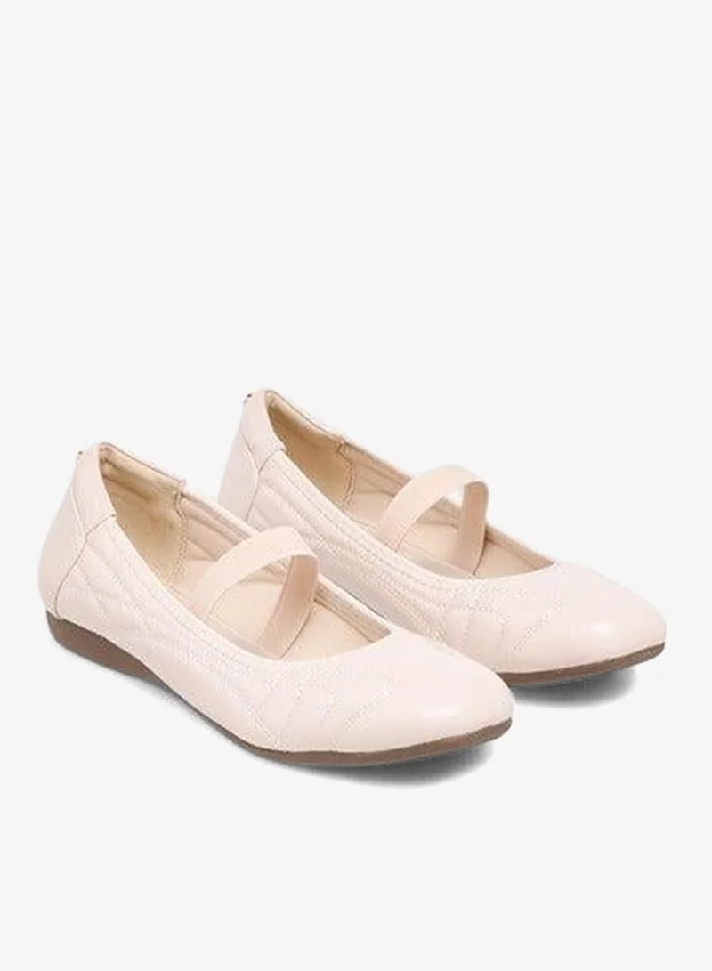 Celeste Women's Textured Ballerina Shoes with Elasticated Strap