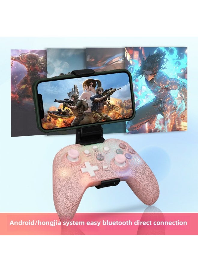 ماركة غير محددة لوحة ألعاب بلوتوث لاسلكية NS مع مفتاح دعم الضوء RGB Android Ios PC P3 Host-لون المنتج: وردي + قوس + جهاز استقبال  - Image 1