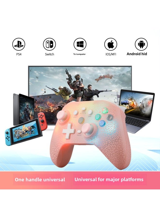 ماركة غير محددة لوحة ألعاب بلوتوث لاسلكية NS مع مفتاح دعم الضوء RGB Android Ios PC P3 Host-لون المنتج: وردي + قوس + جهاز استقبال  - Image 4