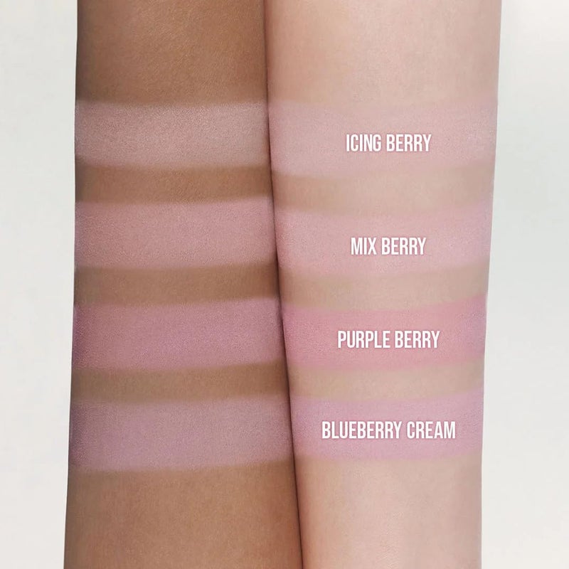 Dasique Blending Mood Cheek #08 Blueberry Sorbet | 4 Blendable Shades in Lightweight Smooth Powder | Vegan | Blush - Image 3