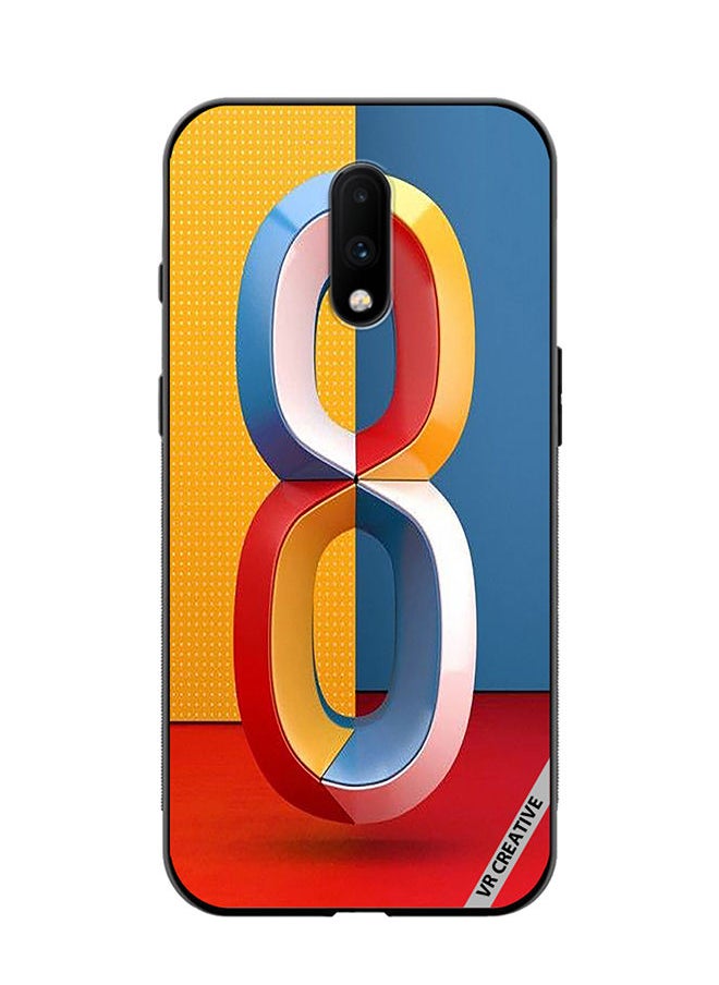 VR CREATIVE - Protective Case Cover For OnePlus 7 Number 8 Design Multicolour - Image 1