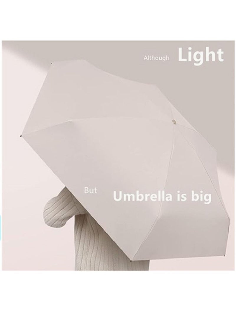 Mini Travel Sun Umbrella,Small Compact UV Umbrella for Sun and Rain,Lightweight  Portable,Windproof Parasol Umbrella with UV Protection for Women Men Kids ,Small Folding Capsule Umbrella(Pink) - Image 3