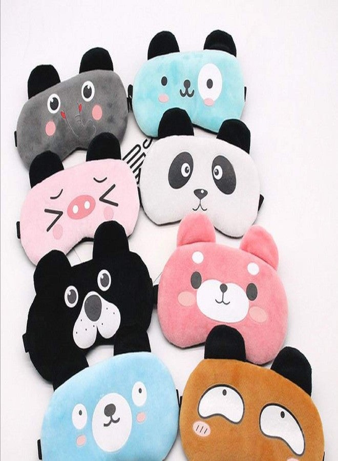 Jenna™ Cute Fur Sleeping Eye Shade Mask Cover for Insomnia, Meditation, Puffy Eyes and Dark Circles Panda Blue - Image 3